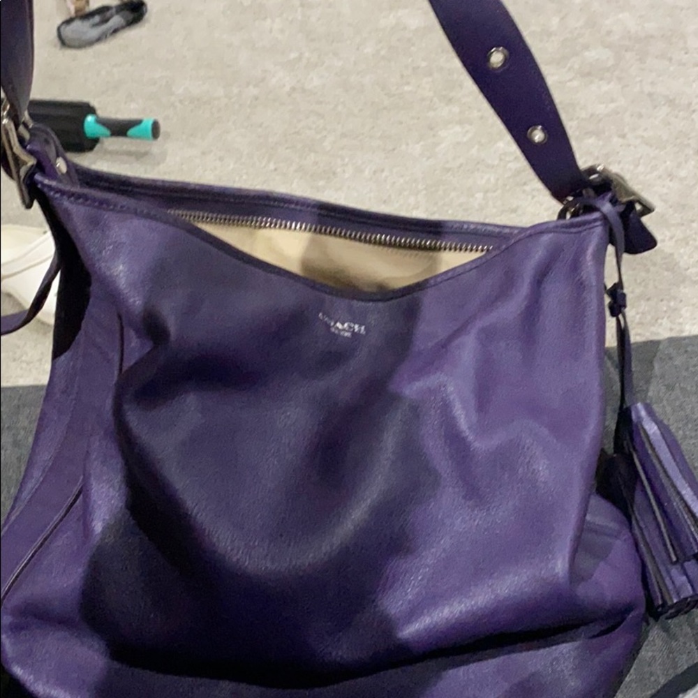 Purple coach purse